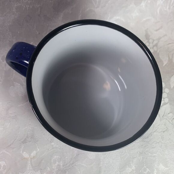 Blue Ceramic Tin Cup 16 Ounces - Picture 3 of 4